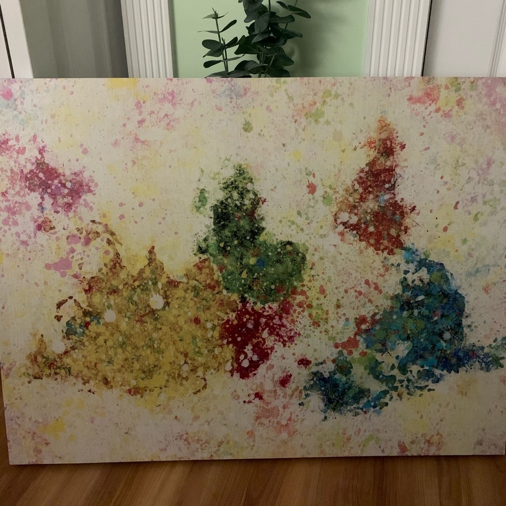 Multicolor World Canvas